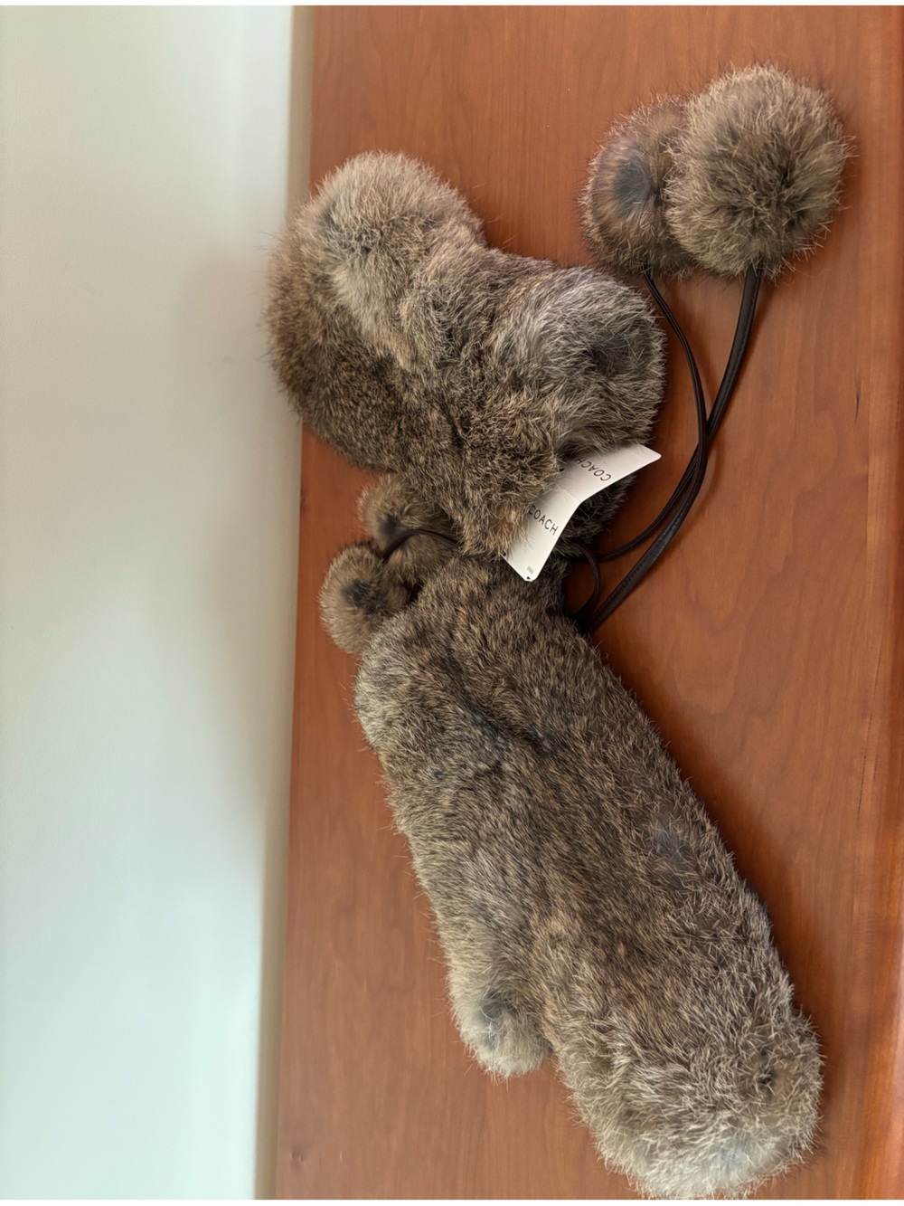 Coach Rabbit Mittens Size M/L - Picture 12 of 14